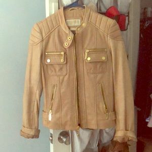 Michael Kors Camel Colored Leather Jacket